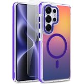 MOWIME Magnetic Case Fit for Samsung Galaxy S26 Ultra, Fluorescent, Purple | [Compatible with Magsafe] [Cute Fashion Design] [1 Screen Protector] Slim Translucent Matte Phone Case for S26 Ultra 6.9"