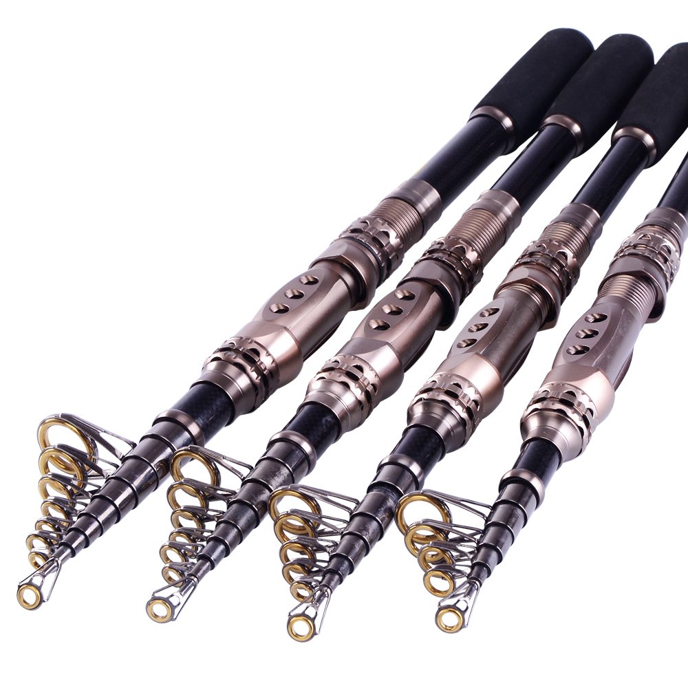 Sougayilang Portable Telescopic Carbon Fishing Rod Travel Spinning