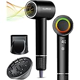 High-Speed Ionic Hair Dryer: 150000 RPM Brushless Motor 500 Millions Negative Ionic Care Blow Dryer for Fast Drying Low Noise Thermo-Control Hairdryer, Travel with Magnetic Diffuser & Nozzle