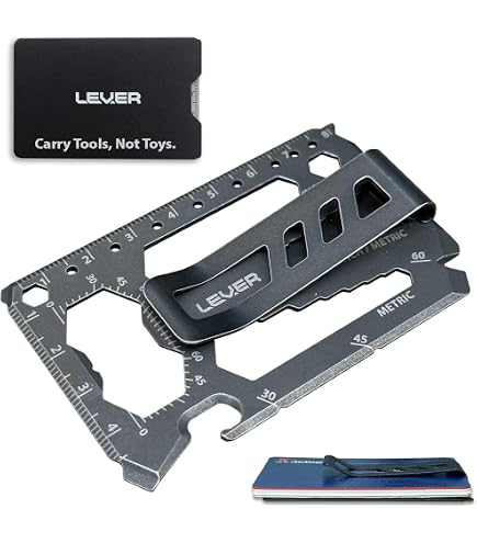 Lever Gear Toolcard Pro - 40 in 1 Credit Card Multitool. Slim
