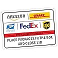 Package Delivery Sign for Outside Porch, Delivery Instructions for FedEx Amazon UPS USPS DHL Metal Sign, 10x7" Rust Free Aluminum,Weather/Fade Resistant, Easy Mounting, Indoor/Outdoor Use(1pcs)