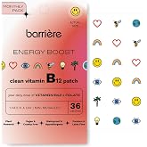 barri&egrave;re Energy Boost Vitamin B12 &amp; Folate Patches &ndash; 36 Count | Daily Vitamin B12 Support &amp; Energy Support | Wellness Patches for Women &amp; Men | Vegan, Water-Resistant, Latex-Free