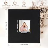 Miaikoe Photo Album Self Adhesive Scrapbook 40 Pages 4x6 5x7 8x10 Black view 4