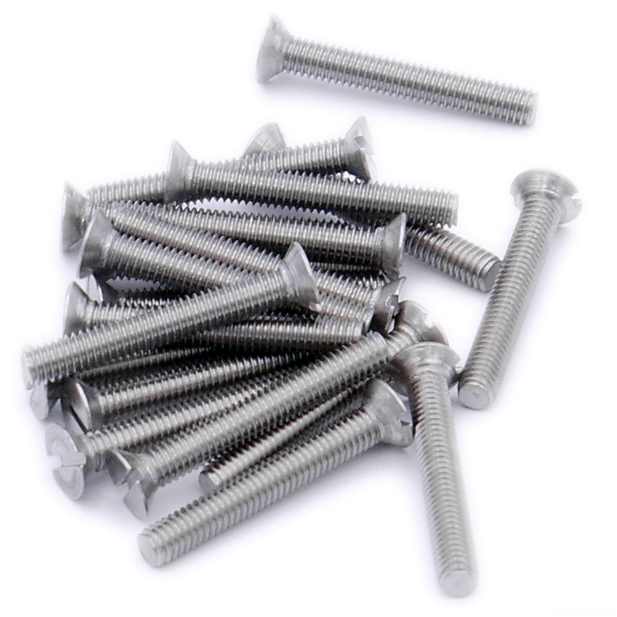 M3 (3mm x 40mm) Slot Countersunk Machine Screw (Bolt) - Stainless Steel (A2) (Pack of 20)