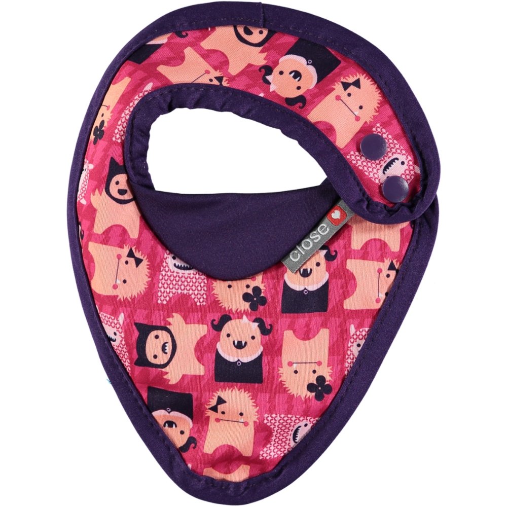 Close Pop-in Newborn 0 to 6 Months Old Baby Dribble Bibs Unisex Waterproof Stain Resistant Simply Wiped Clean Monster Edie Print