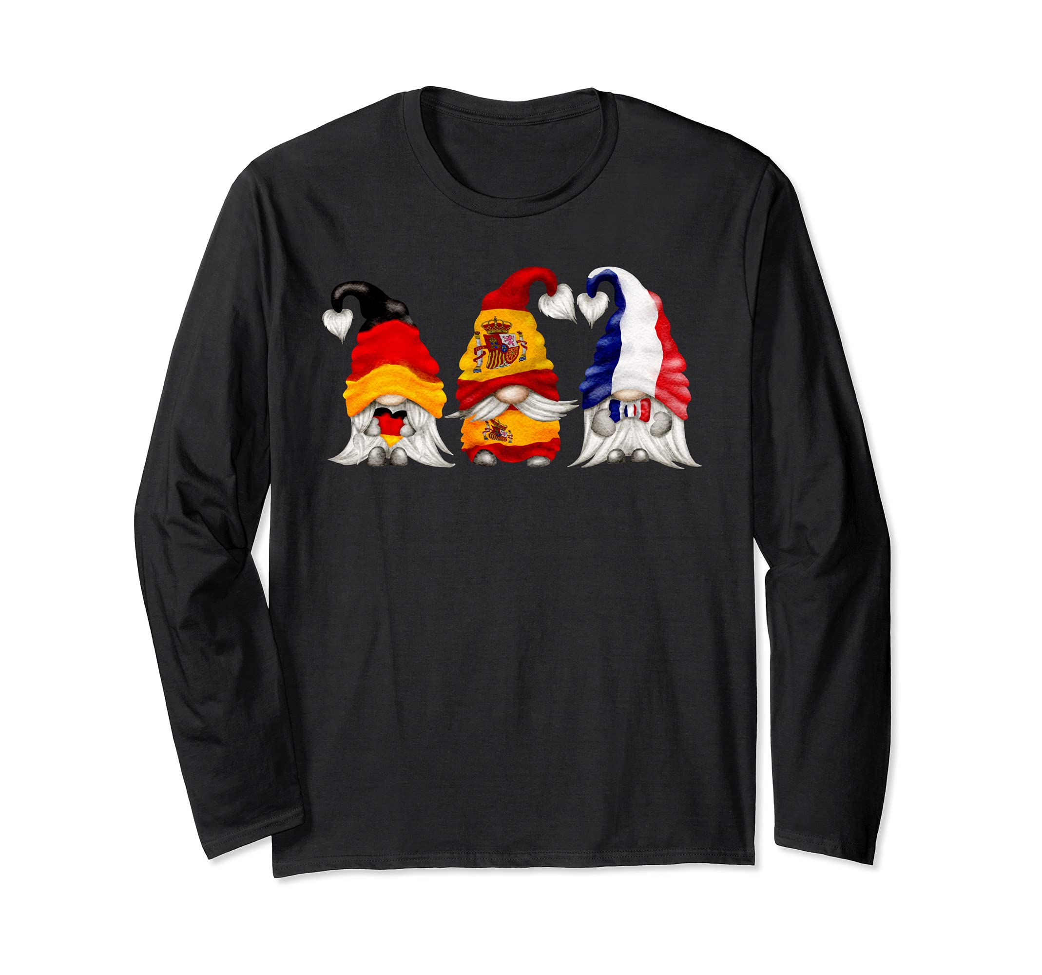 Spain Germany France Gnome Long Sleeve T-Shirt