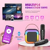 Dislocati Kids Karaoke Machine Bluetooth Speaker with 2 Microphones view 3