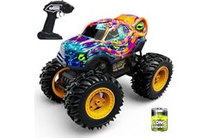 Opmind Octopus Monster Truck RC Car for Boys Age 4-8, 1:16 Scale Rechargeable Remote Control Car with LED Lights, Off-Road Vehicle Toy Birthday for 5 6 7 Year Old boy