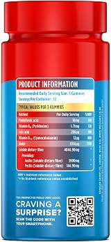 Wellgard Vegan High Fibre Gummies High Strength Fibre B6 B12 Biotin Folic UK view 9