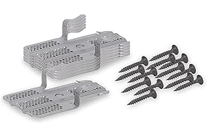 WAL-BOARD TOOLS Drywall Clips, Easy Drywall Repair Solution, Fits 1/2" and 5/8" Panels, Includes 6 Clips and 12 Screws, Made in the USA, 054-014