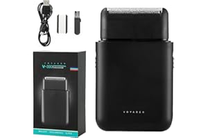 BEARDO DECOR Electric Razor for Men, Mini Electric Foil Shavers with Beard Trimmer,Wet Dry Cordless Shavers, Portable Men’s Travel Razor for Shaving Face, USB-C Rechargeable - Black