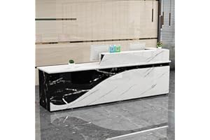 ZXLBTNB Reception Desk, Front Counter Desk with Lockable Drawer,Modern Retail Counter for Checkout,Computer Workstation for Clothing Store,Beauty Salon and so on 23.62" Dx47.24 Wx39.37 H I-R