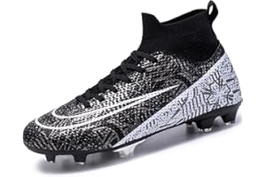 DKHHN Men's Soccer Shoes Football Cleats High-Tops Lace-Up Non-Slip Spikes Outdoor AG/FG Baseball Lacrosse Rugby Combat Boots