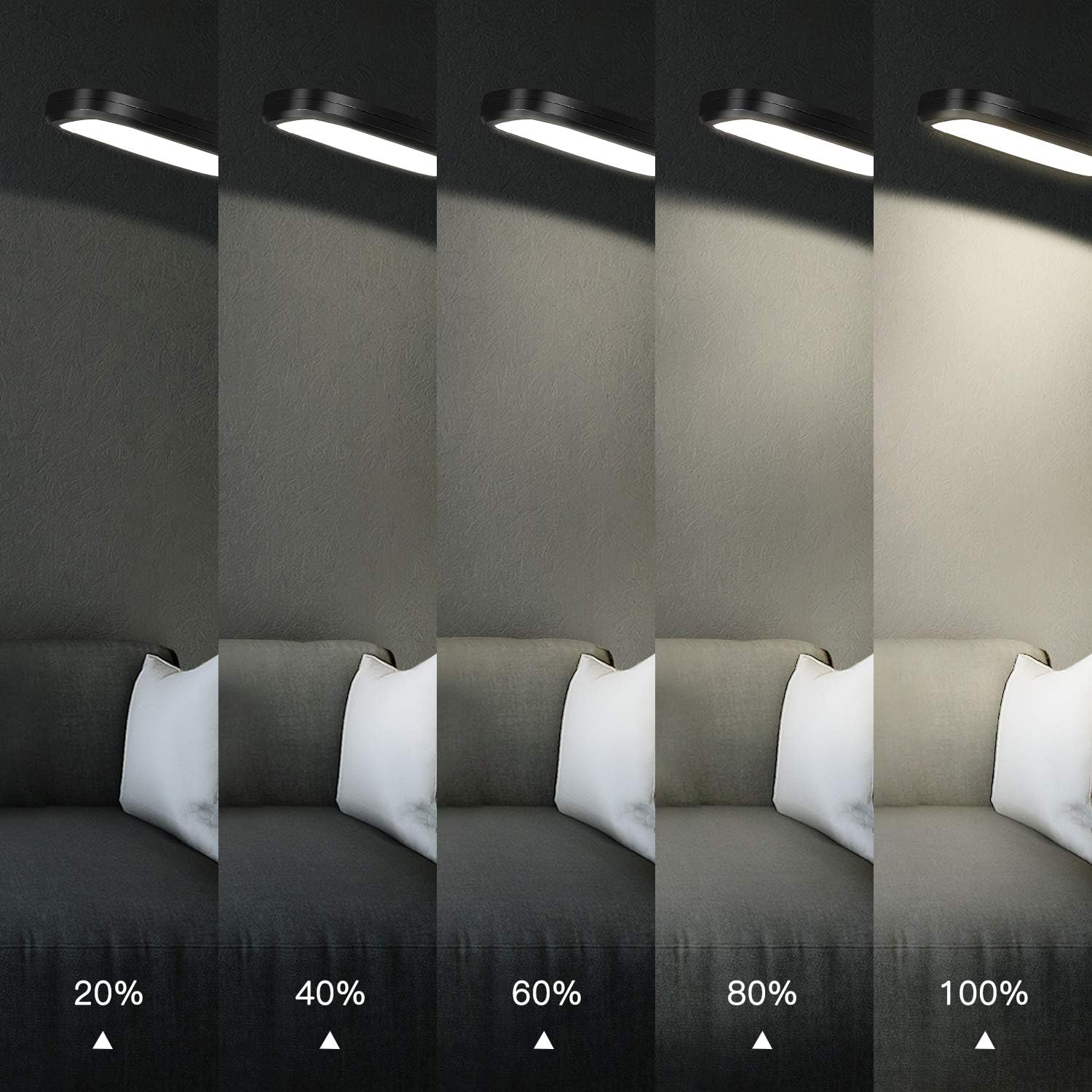Miroco LED Floor Lamp with 5 Brightness Levels & 3 Color Temperatures, 1815 Lumens, Adjustable LED Floor Light, Dimmable Reading Standing Lamp for Sewing Living Room Bedroom Office - - 