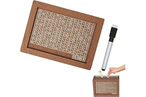 Traditional Wood Savings Box with Clear Counter Panel and Money Calculating Planning Detail for Household Family Budgeting To