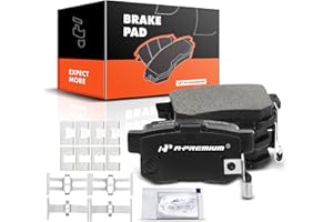 A-Premium Rear Ceramic Disc Brake Pads Set Compatible with Select Acura, Honda and Suzuki Models - Accord, Civic, CL, CSX, EL