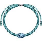 LAMIBEE Infinity Love Multicolor Bracelet for Men Women, Tibetan Lucky Amulet Knot Bracelet, Woven Thread String for Friend and Couple, Peace and Protection