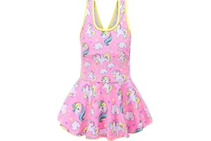 RuuYiicoco Girls One Piece Unicorn Swimsuit Mermaid Swimwear Rainbow Bathing Suit
