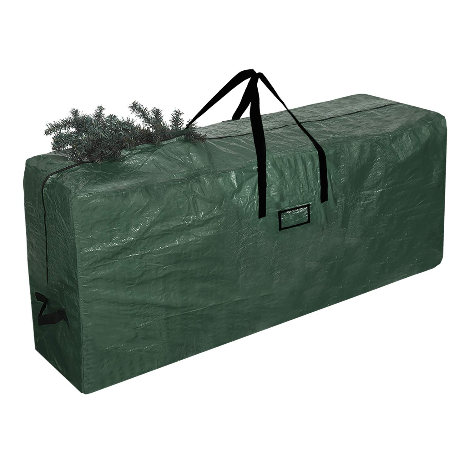 UMARDOO Christmas Tree Storage Bag - Xmas Tree Storage Container Stores Disassembled Artificial Christmas Tree,Durable Waterproof Zippered Bag with Carry Handles (Green, 65x15x30 in)