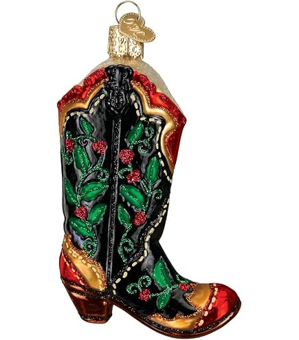 Old World Christmas Ornament – Südwestlicher Steer Skull, Mundgeblasen, Handbemalt & Glitzernd