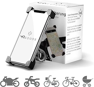 MR Goods® EINFÜHRUNGSPREIS Handyhalterung Fahrrad für dein Smartphone - Fahrradhalterung für Handy bis 7 Zoll an deinem Lenker - Handyhalter Universal für iPhone Samsung Huawei Honor Nokia Sony Xiaomi