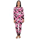 Lazy One Womens Camo Flapjacks Adult Onesie Pajamas (Pink, Large)