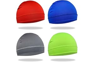 OWONIULE 6 Pcs Skull Cap Sweat Wicking Helmet Liner Breathable Cycling Beanie Running Sports Hat Cooling Head Wraps for Men