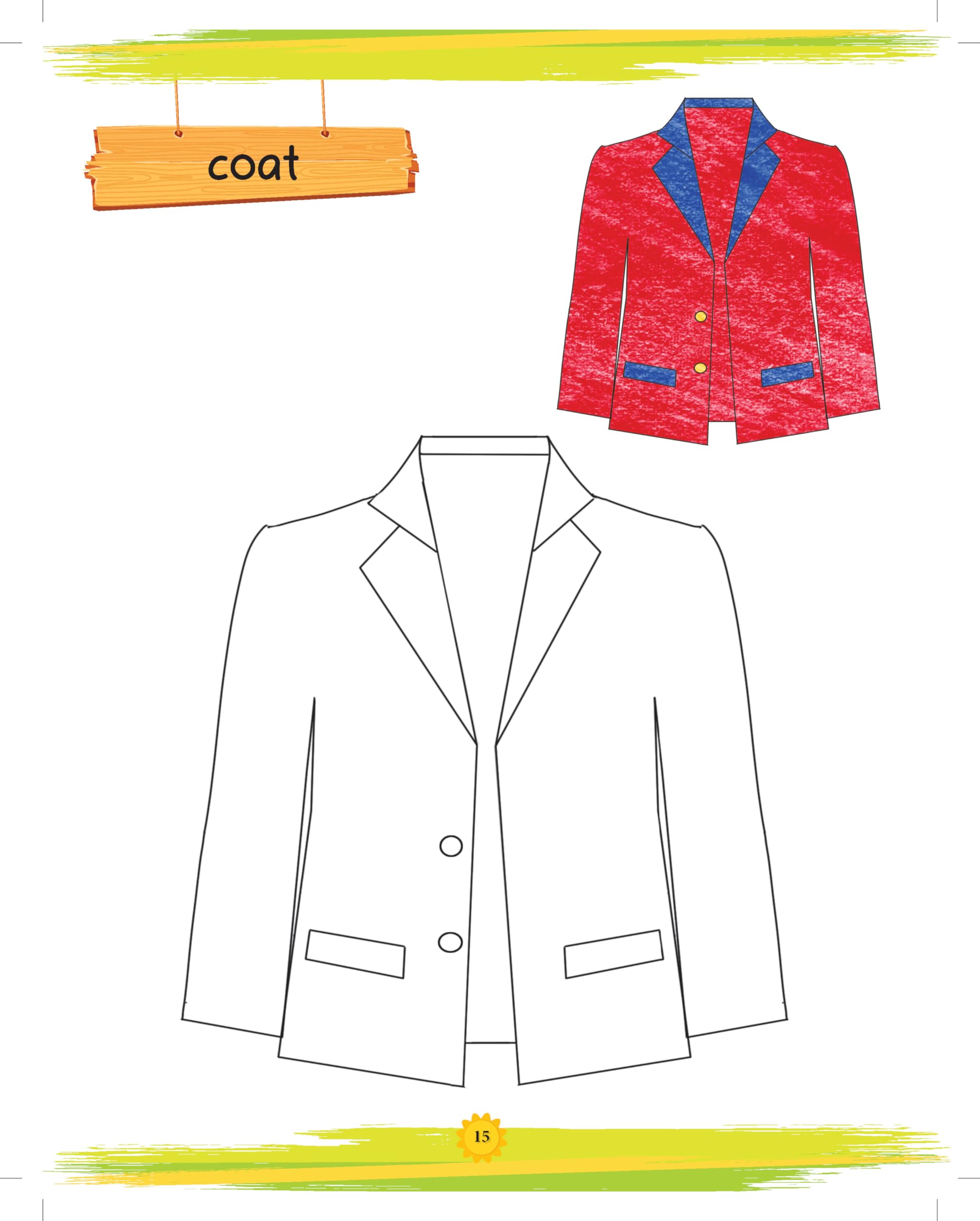 Oswaal Lil Legends Book Of Copy Colouring Clothes for Kids | Fun Activity Book to Boost Focus, Vocabulary and Creativity | For Nursery/LKG/UKG | Age 3+ 4