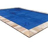 In The Swim 12' x 20' Standard Blue Rectangle Solar Pool Cover 8 Mil | For Solar Heating Above Ground Pools and Inground Pools
