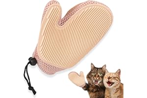 Mollypaws 2 in 1 Cat Hair Mitt & Pet Fur Remover Glove, Dog Grooming Glove Brush for Shedding, Massage, Efficient Pet Hair Re