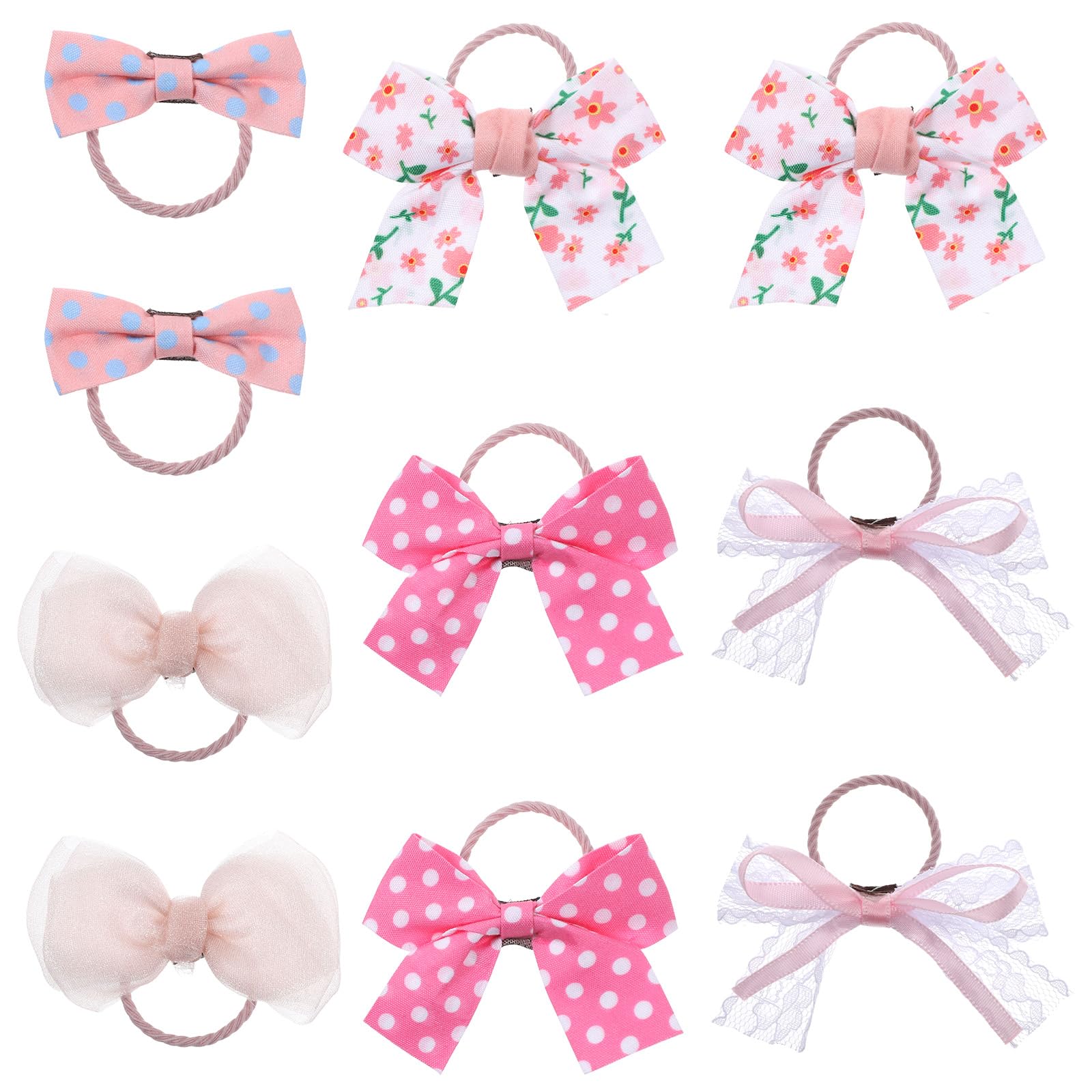 Photo 1 of Dog Hair Bow Bowknot 10 Pack Sakura Pink Dog Hair Bow Cute Dogs Hairs Bows with Rubber Bands Dogs Bows for Cat Pet
