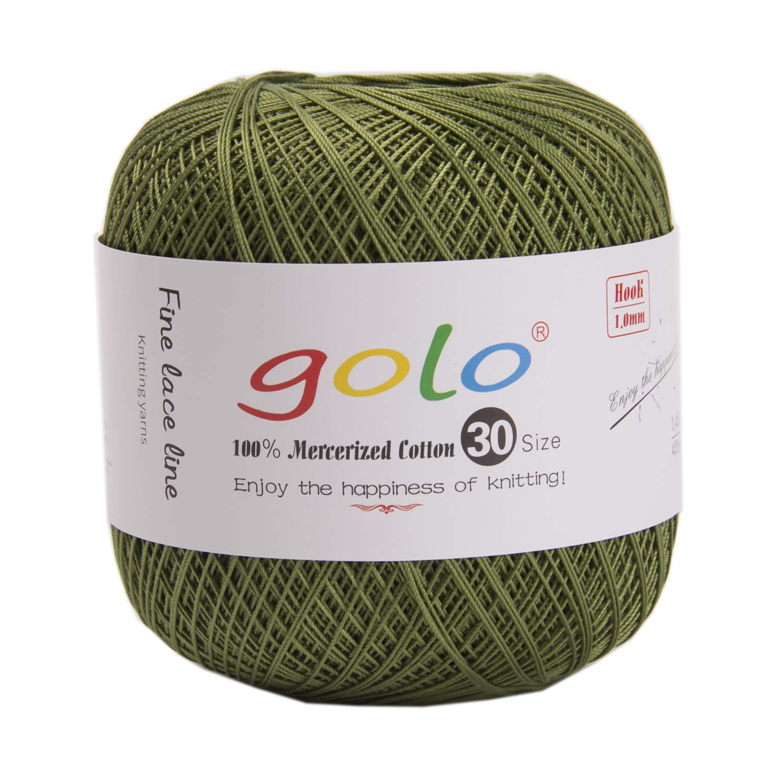 golo Crochet Thread Size 30 Yarn for Hand Knitting Cotton Crochet Yarn Fruit Green Yarn 3346
