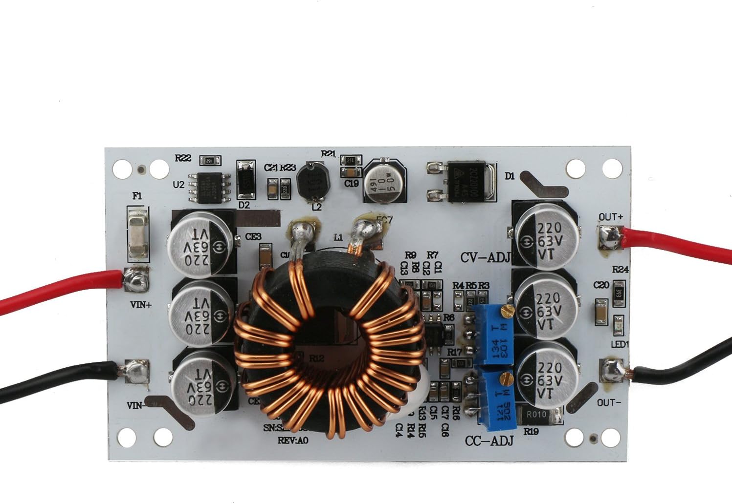 Módulo Boost DC-DC 300W - Convierte Voltajes De 12V-60V A Más Altos, Ajustable, Con Disipador De Calor, Para Proyectos Electrónicos