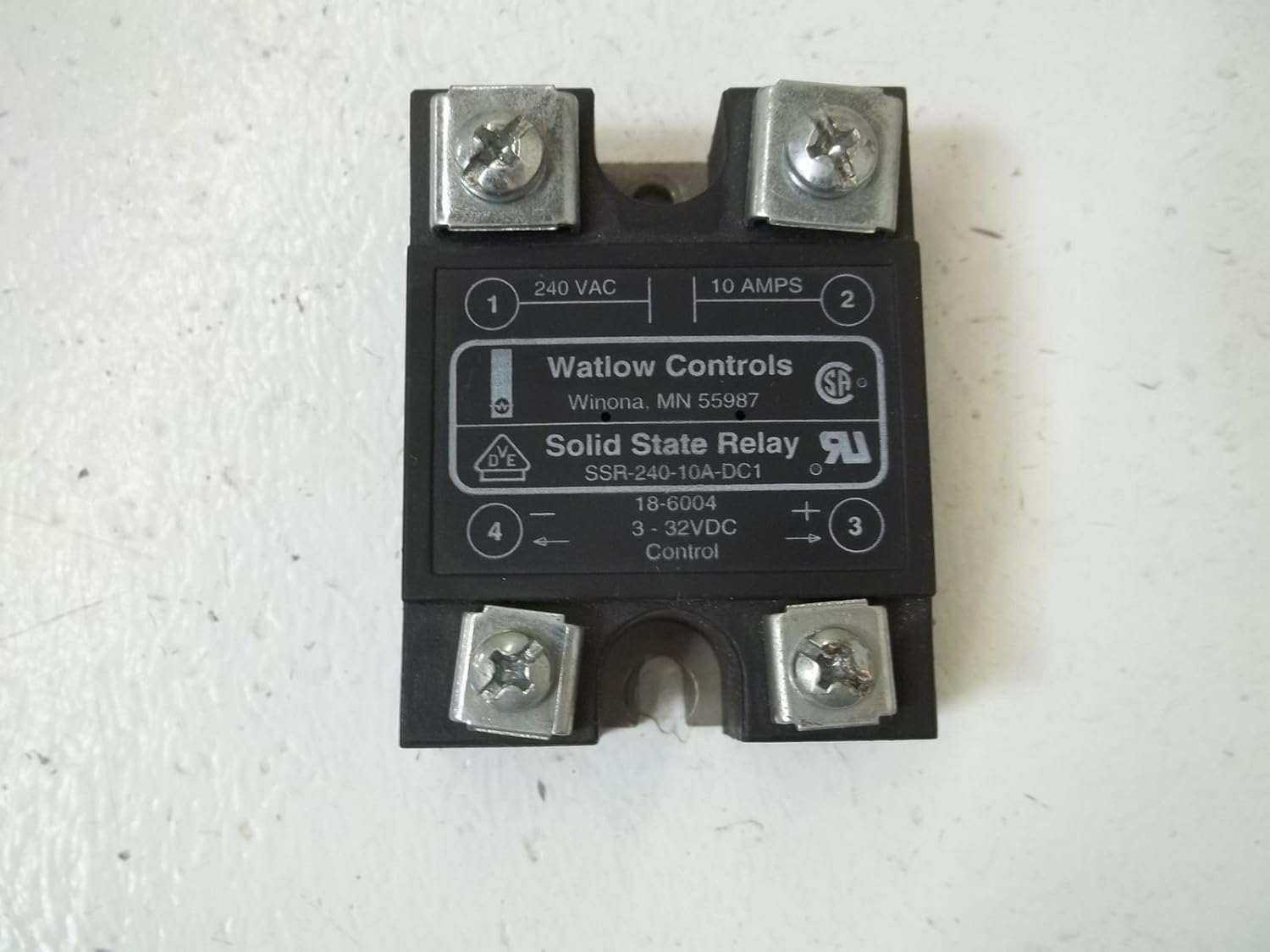 WATLOW SSR24010ADC1 Zero Cross, 10AMPS, Input Control Voltage 3