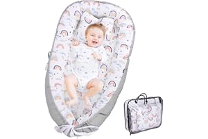 FAISLY Baby Nest Cover - 100% Cotton, Breathable Sleeping Bed Cover for Newborn Nest Co Sleeping Bed - Machine Washable, Adjustable Size, Essential Baby Registry Items