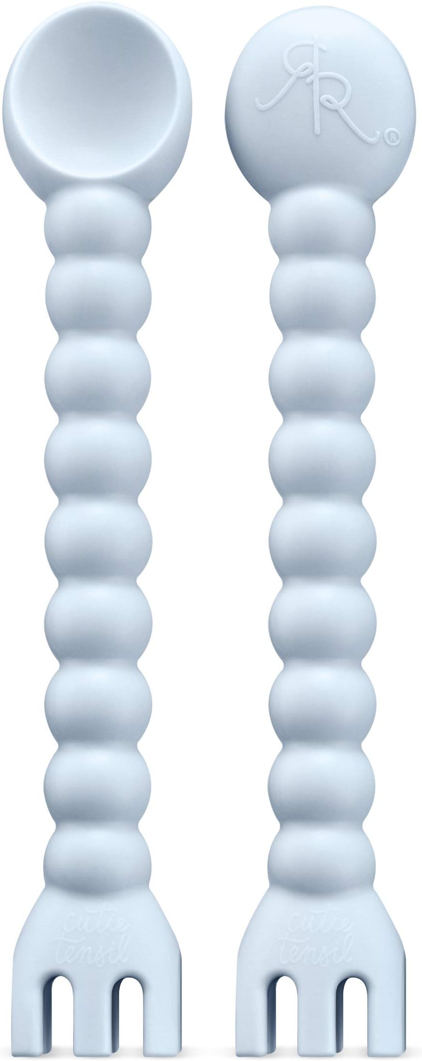 Ryan & RoseCutie Tensils Baby Spoon and Fork [2 Pack] (Blue)