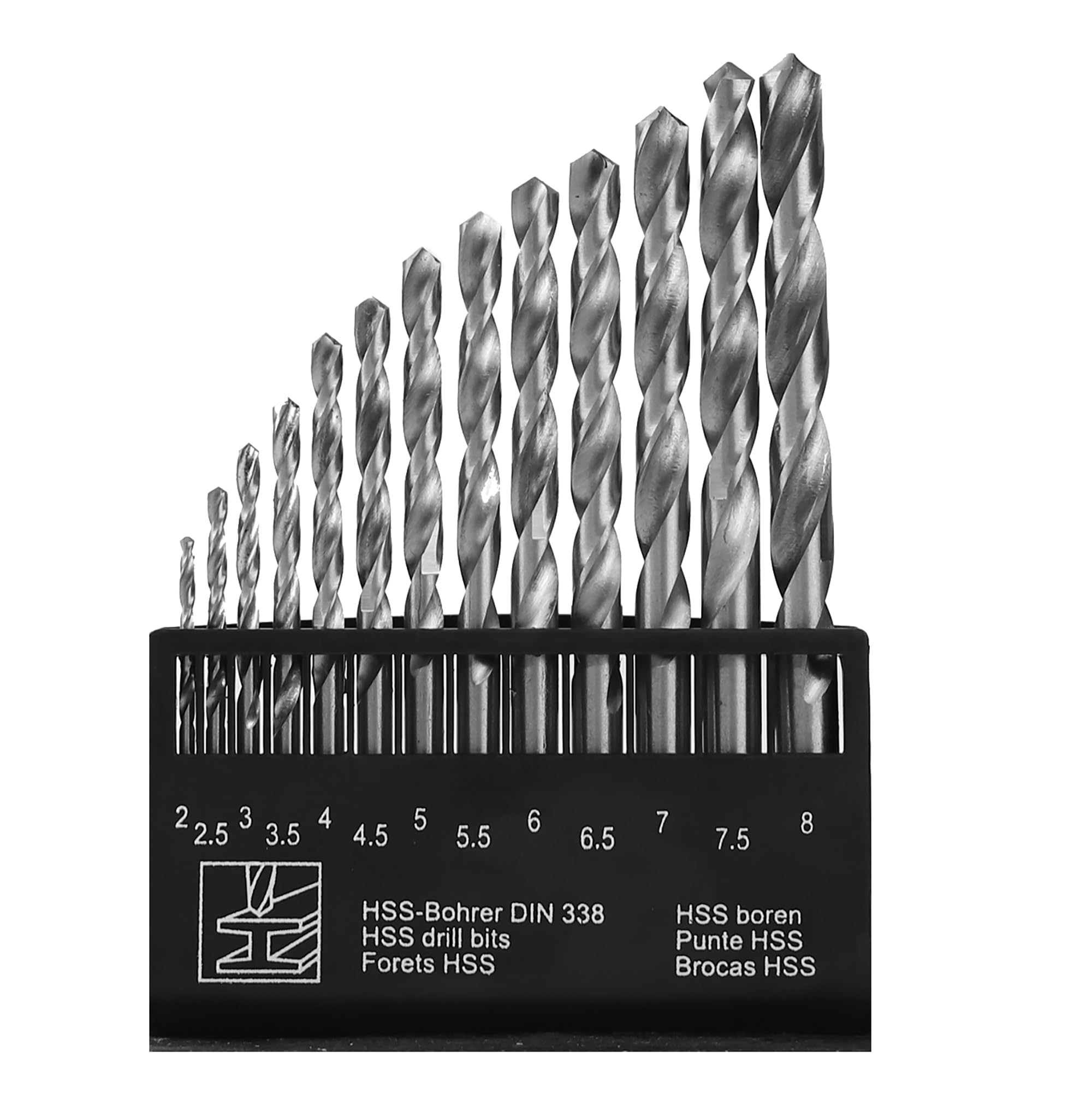Dekton 13pc HSS Drill Bit Set Pro| High-Speed Steel| Sizes 2-8mm| Durable and Long-Lasting| Precision Drilling| Ideal for Metal, Wood & Plastic| Includes Storage Case| Roll forged with edge ground