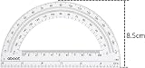 EBOOT Plastic Protractor 4 and 6 Inch Clear 180 Degrees 2 Pieces view 4