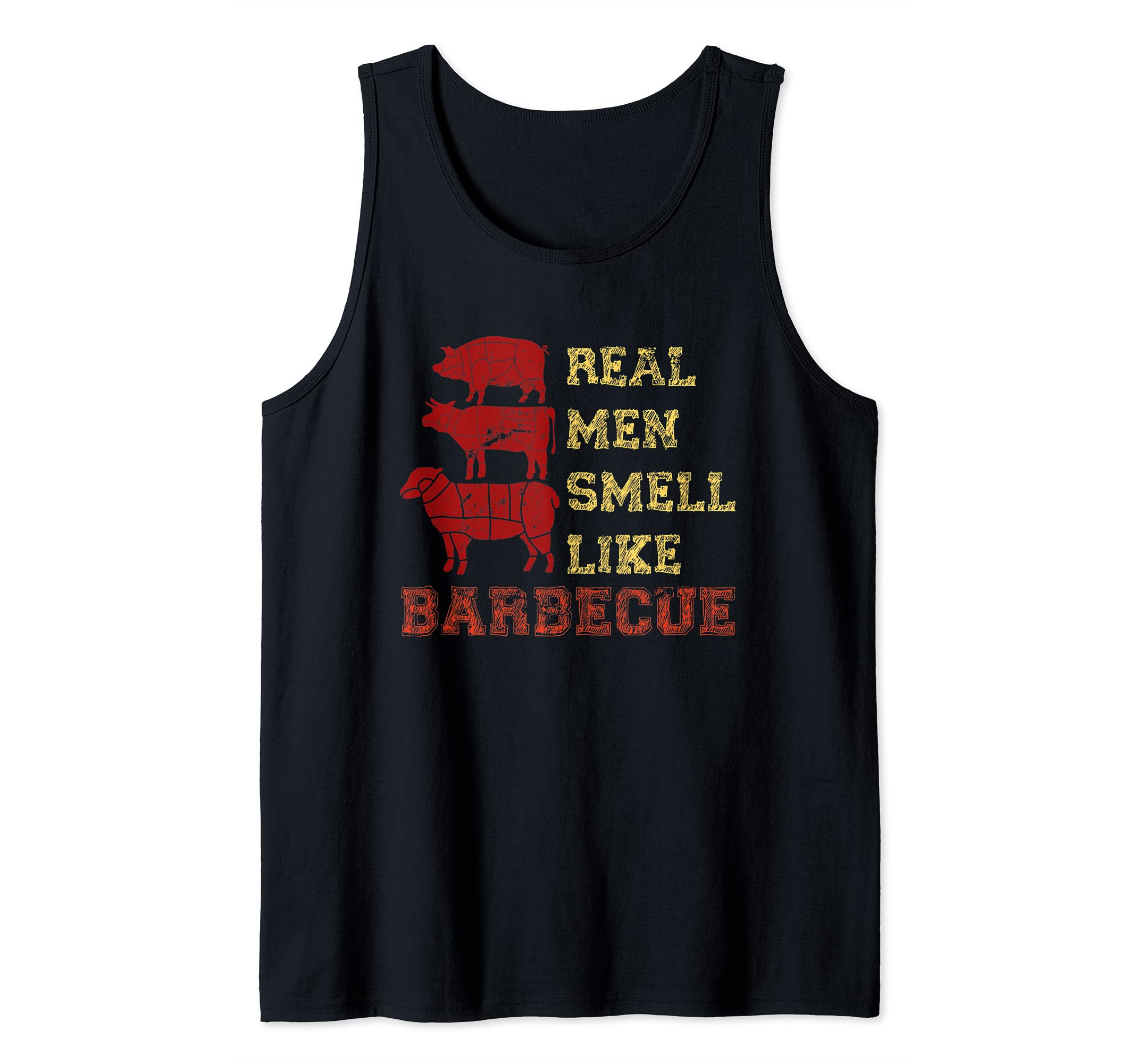 Smoking Meat Grilled Steak Funny BBQ Chef Men Barbecue Tank Top