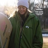 Dryrobe Advance Long Sleeve Waterproof Changing Robe Dark Green Black Small view 9
