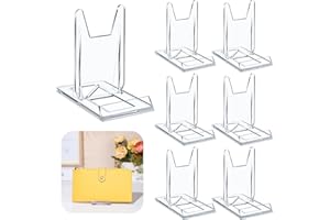 Memorywuu 6 Packs Adjustable Purse Display Stand Clear Acrylic Handbag Stand Holder for Wallet Purses Handbag Bag Jewelry Display Organizer for Party Weddings Home Decoration Birthdays