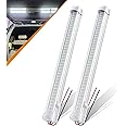 CZC AUTO Led Light Strip 12V/24V 13" Led Light Bar LED Interior Light with ON/Off Switch 108 LEDs Strip Light for Van Lorry RV Motorhome Truck Trailer Cabinet Camping, 2 Pack