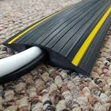 Allcam Rubber Floor Cable Cover Protector Hi Vis Yellow Stripes 15x8mm Channel view 4