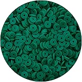 2000pcs Green Clay Beads for Bracelets Making - Heishi Polymer Flat Disc Spacer Clay Bead for Jewelry Earring DIY Crafts 6mm