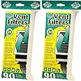 Dust Control Vent Filters - Pack of 48 | Traps Dirt, Dust, Smoke, Pollen Size Particles | Provides Fresh, Filtered Air for Bathrooms, Bedrooms, Kitchen, Family Rooms.