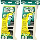 Dust Control Vent Filters - Pack of 48 | Traps Dirt, Dust, Smoke, Pollen Size Particles | Provides Fresh, Filtered Air for Bathrooms, Bedrooms, Kitchen, Family Rooms.