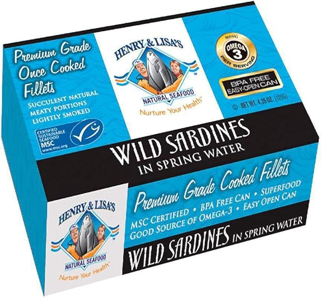 Henry & Lisa's Wild Sardines In Spring Water (12x4.25 Oz) Amazon.ca