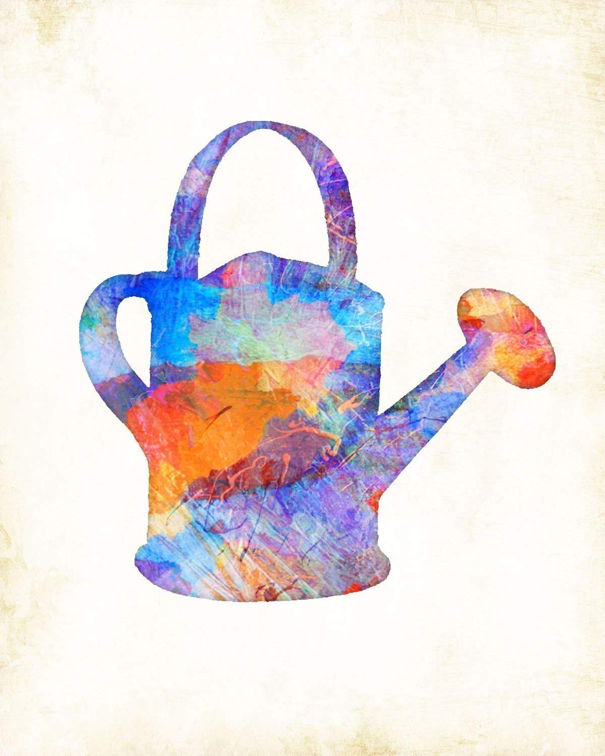 Amazon.com: Watercolor Garden Watering Can Art Print by Dan Morris