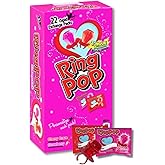Valentines Day Ring Pop Exchange Box - Cherry Craze & Strawberry - Box of 22 Individually Wrapped Ring Pops
