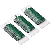 3 Pack Floral Wire - 118 Yards 22 Gauge Green Floral Wire, Flower Wires for Crafts Green Making Decorative Wreaths, Handicraf